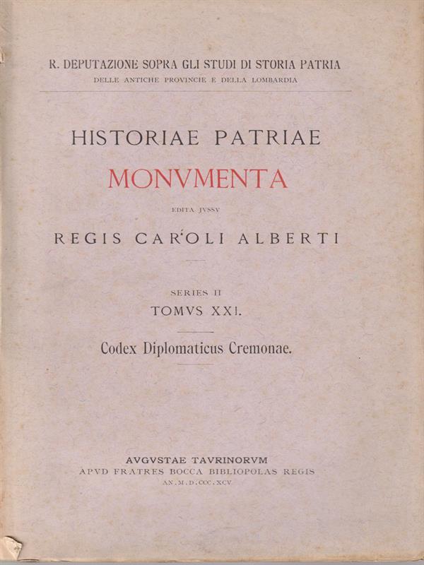 Historiae patriae monumenta - tomus XXI