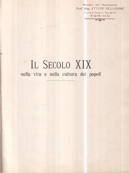 Il Secolo XIX nella vita e nella cultura dei popoli.  La Storia. La marina e gli eserciti - Francesco Giarelli - copertina