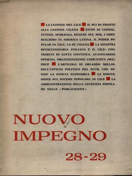   Nuovo impegno n. 28-29/dicembre 1973 - copertina
