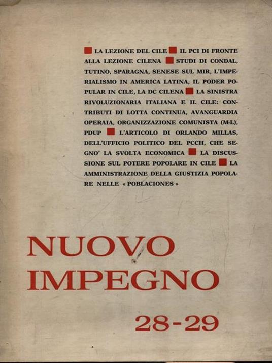   Nuovo impegno n. 28-29/dicembre 1973 - copertina
