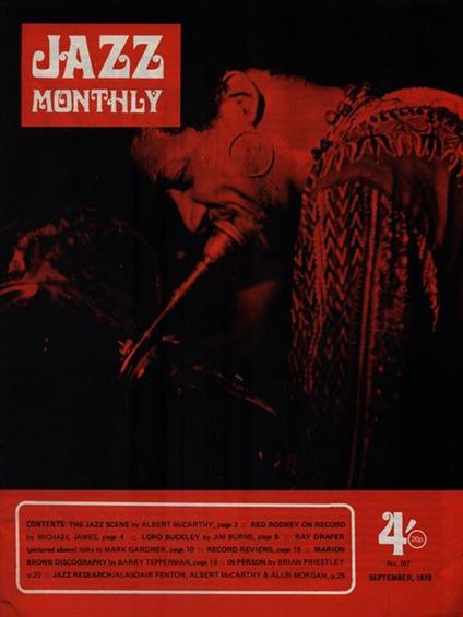   Jazz monthly No. 187 September, 1970 - copertina