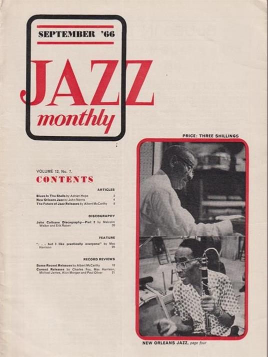   Jazz monthly - september 1966 - copertina