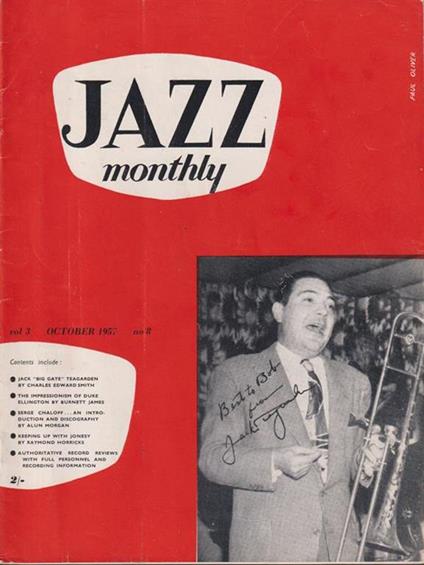   Jazz monthly - october 1957 - copertina