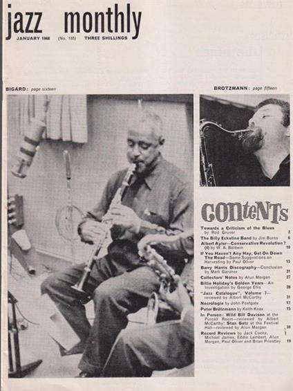   Jazz Monthly Gennaio 1968 n. 155 - copertina