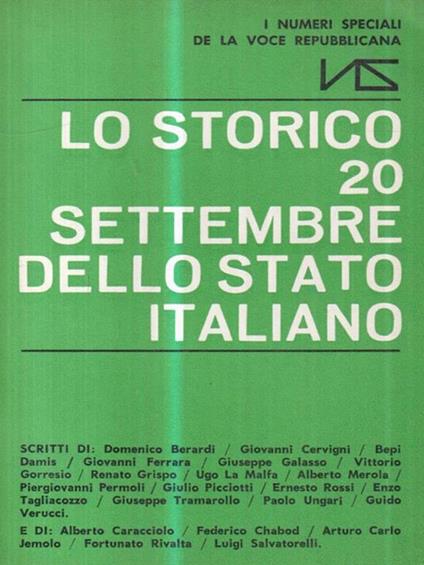Lo storico 20 Settembre dello stato italiano - copertina