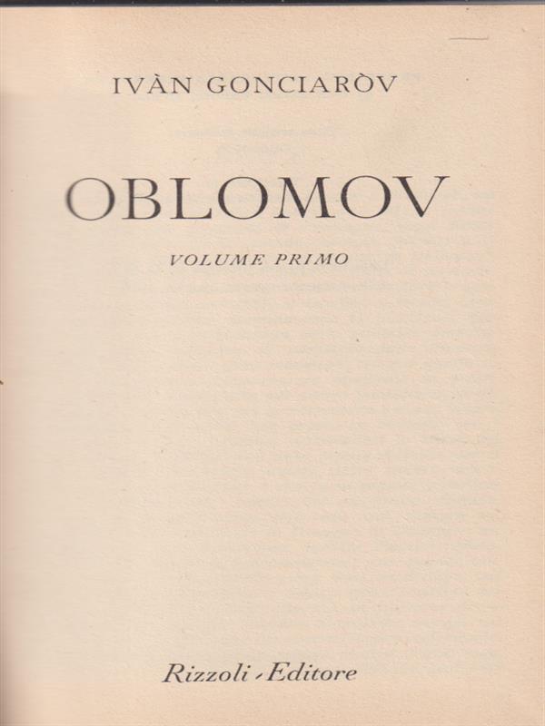  Oblomov vol. 1