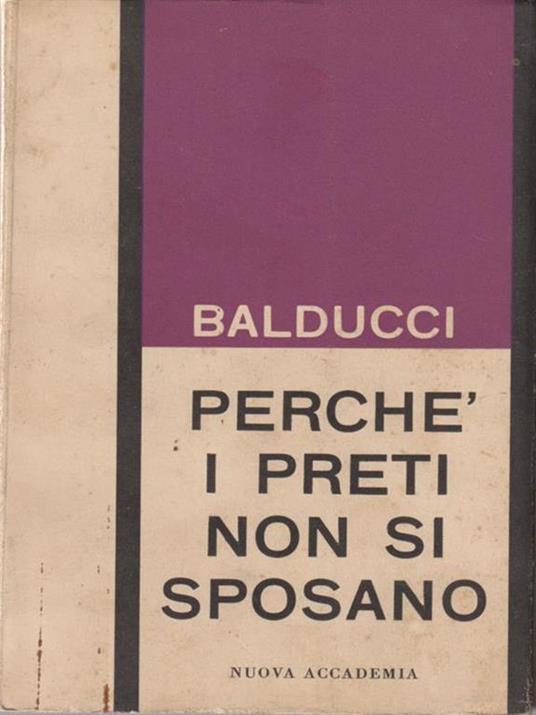   Perchè i preti non si sposano - Ernesto Balducci - copertina