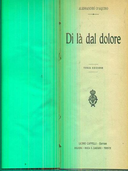   Di là dal dolore - Alessandro D'Aquino - copertina