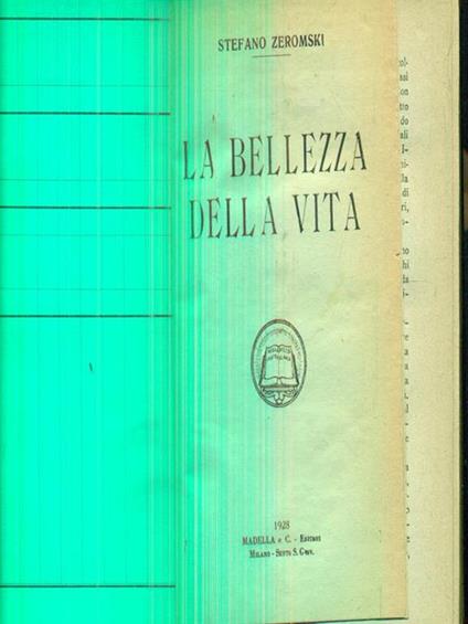 La bellezza della vita - Stefan Zeromski - copertina