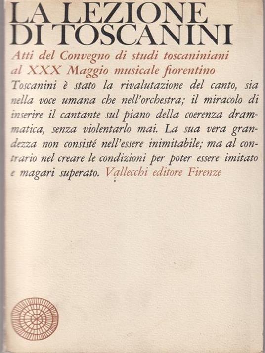 La lezione di Toscanini - copertina