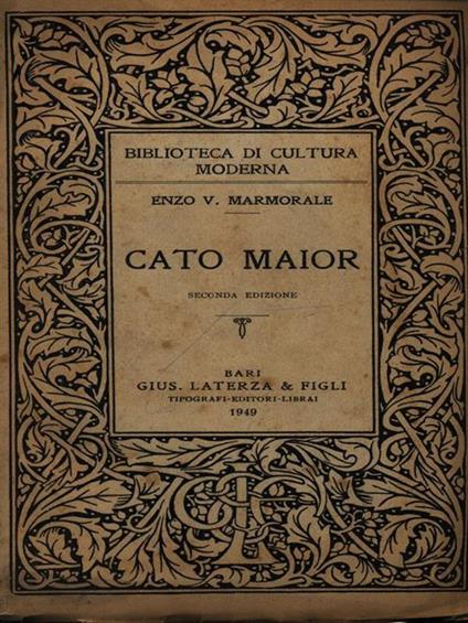   Cato Maior - Enzo V. Marmorale - copertina