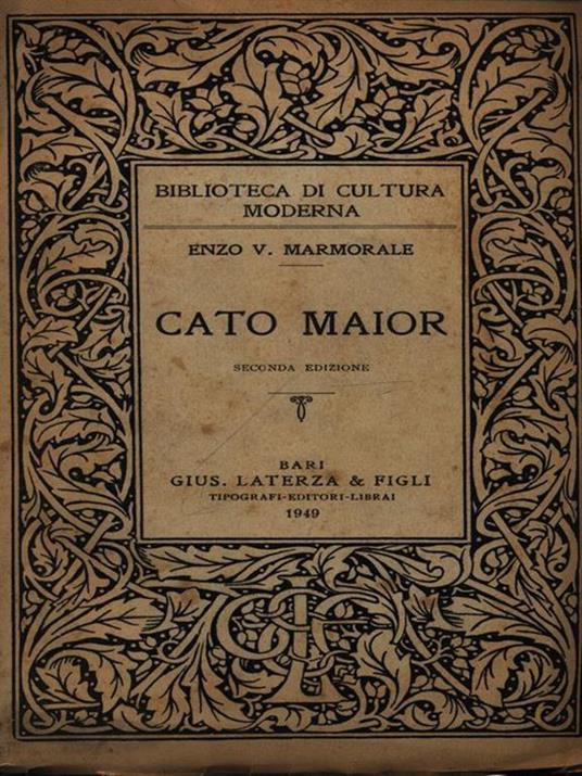   Cato Maior - Enzo V. Marmorale - copertina