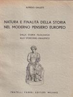   Natura e finalità della storia nel moderno pensiero europeo