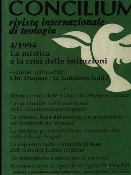   Concilium 4/1994 - copertina