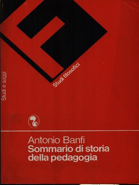   Sommario di storia della pedagogia - Antonio Banfi - copertina