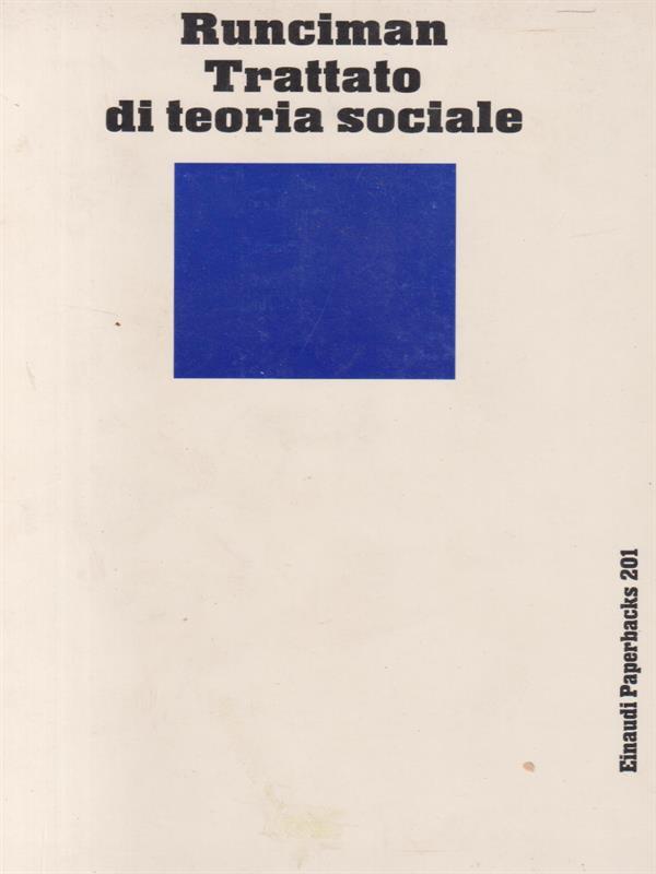   Trattato di teoria sociale. Metodologia