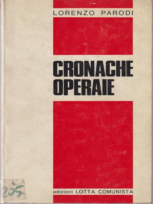   Cronache operaie - Lorenzo Parodi - copertina