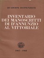   Inventario dei manoscritti di D'Annunzio