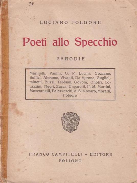   Poeti allo specchio - Luciano Folgore - copertina