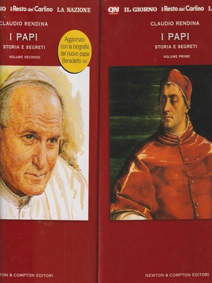 I Papi, Storia e segreti vol 1 e 2 - Claudio Rendina - copertina