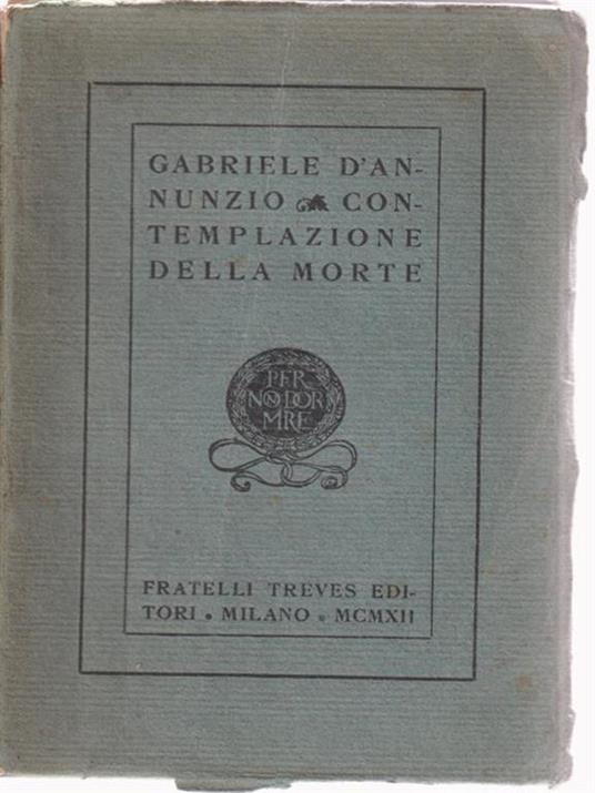 Contemplazione della morte - Gabriele D'Annunzio - copertina