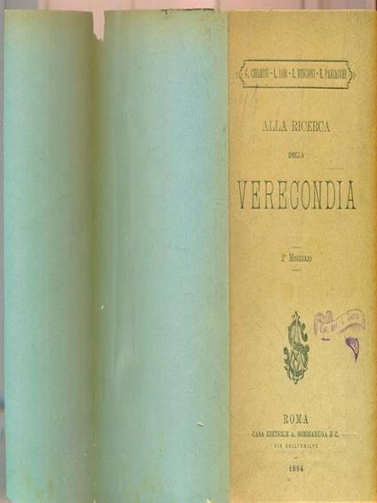   Alla ricerca della Verecondia - copertina