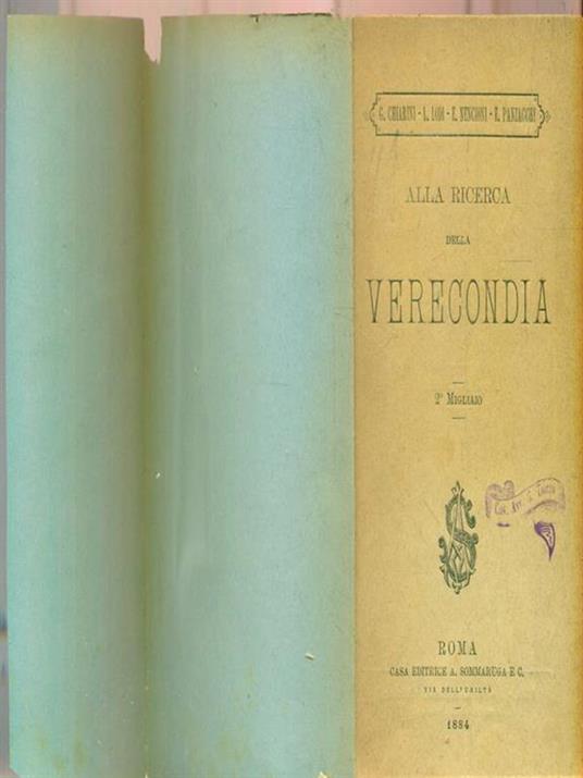   Alla ricerca della Verecondia - copertina