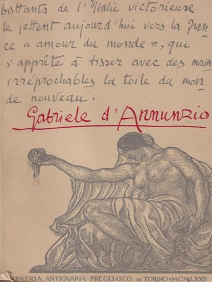 Gabriele D'Annunzio. Catalogo n.33 - copertina