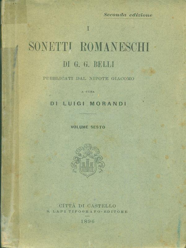 I  sonetti romaneschi Volume 6