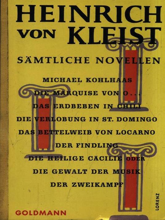 Samtliche Novellen - Heinrich von Kleist - copertina