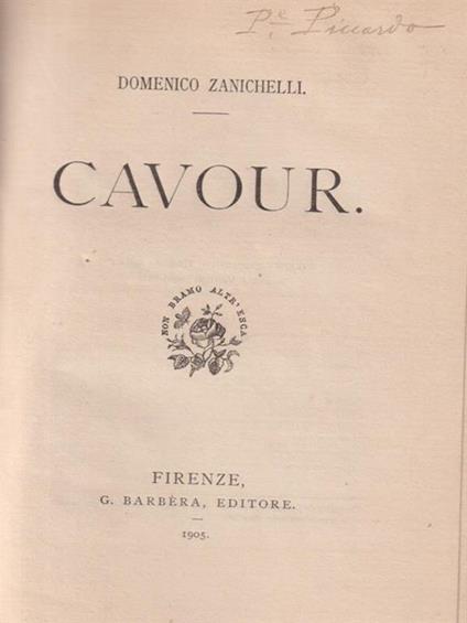 Cavour - Domenico Zanichelli - copertina