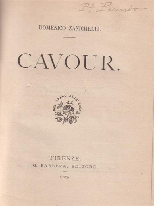 Cavour - Domenico Zanichelli - copertina