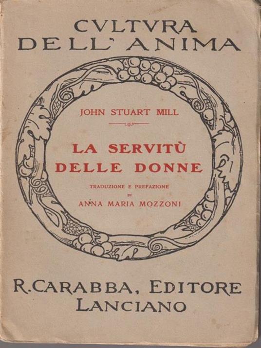La servitù delle donne - John Stuart Mill - copertina