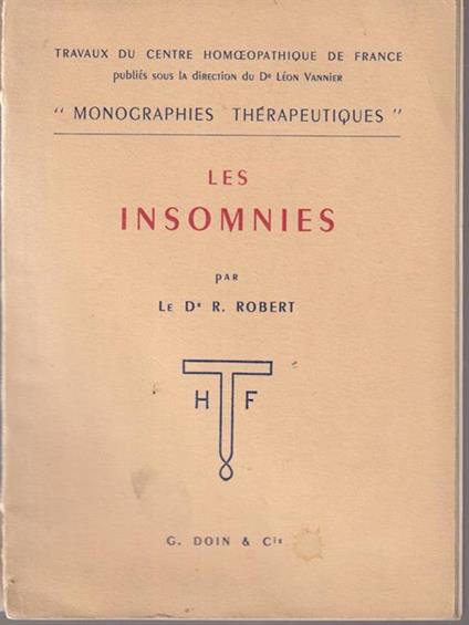 Les insomnies - R. Robert - copertina