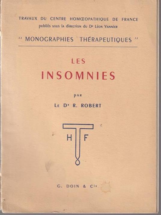 Les insomnies - R. Robert - copertina