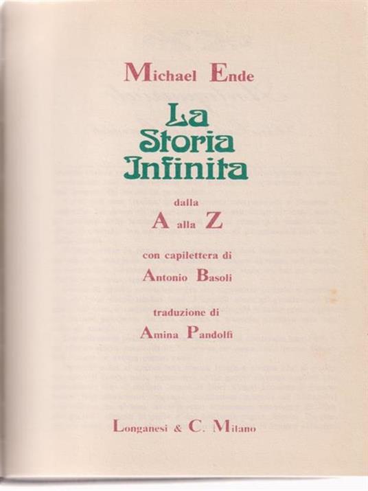 La Storia Infinita - Michael Ende - copertina