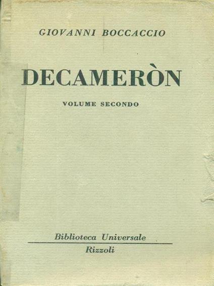 Decameron Volume 2 - Giovanni Boccaccio - copertina
