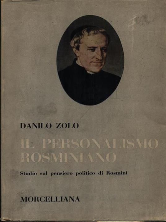 Il personalismo rosminiano - Danilo Zolo - copertina