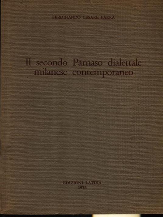 Il secondo Parnaso dialettale milanese contemporaneo - Ferdinando Cesare Farra - copertina