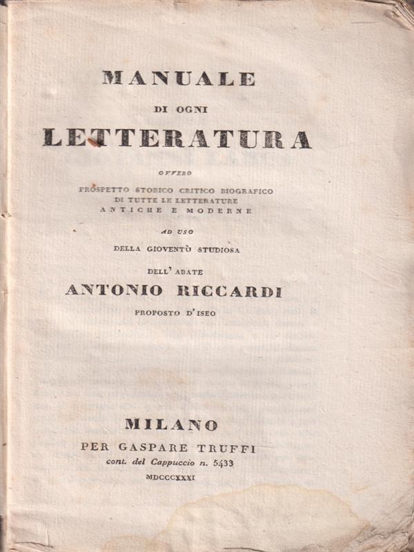   Manuale di ogni letteratura