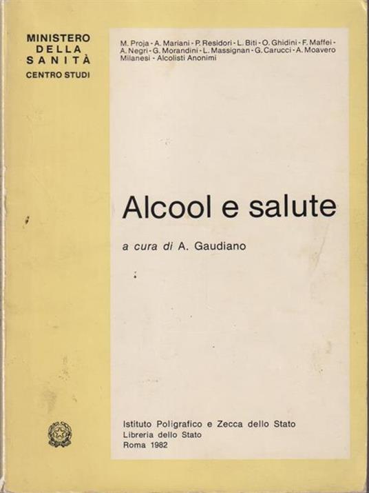   Alcool e salute - copertina