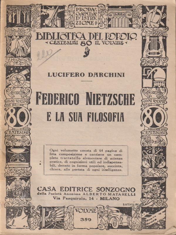   Federico Nietzsche e la sue filosofia