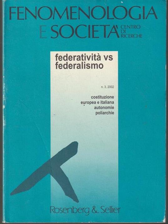   Fenomenologia e società n.3, 2002 - copertina
