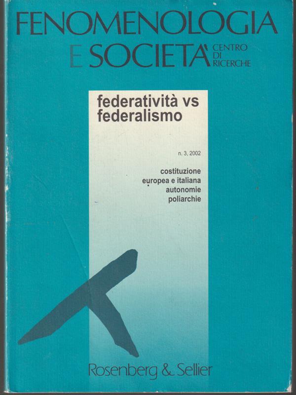   Fenomenologia e società n.3, 2002