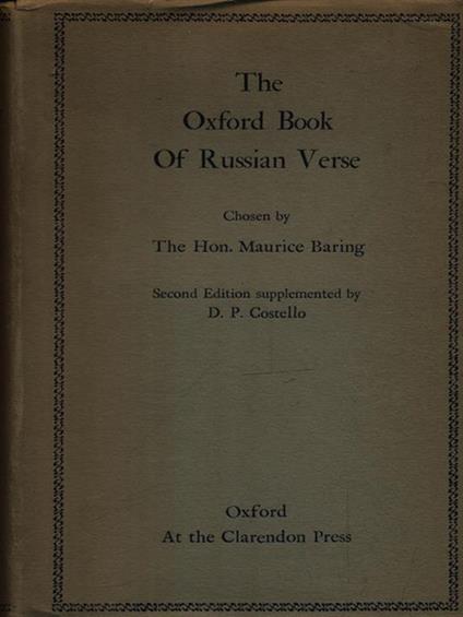The Oxford Book of Russian Verse - Maurice Baring - copertina