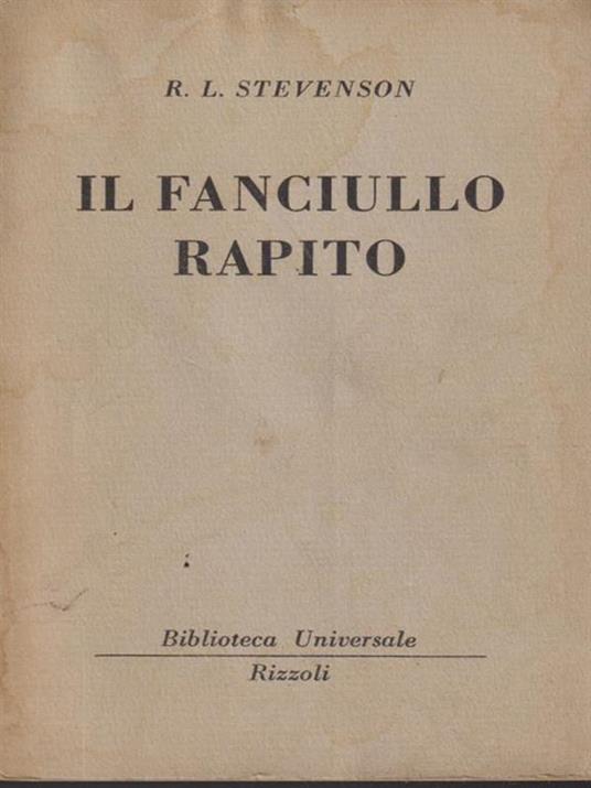 Il fanciullo rapito - R.L. Stevenson - copertina