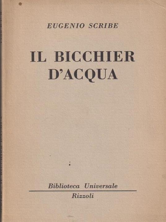 Il bicchier d'aqua - Eugenio Scribe - copertina