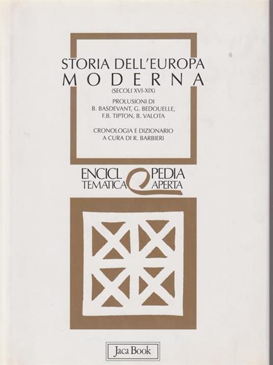   Storia dell'Europa moderna - copertina