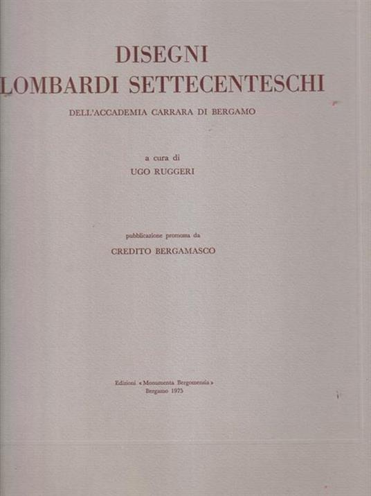   Disegni lombardi settecenteschi - Ugo Ruggeri - copertina