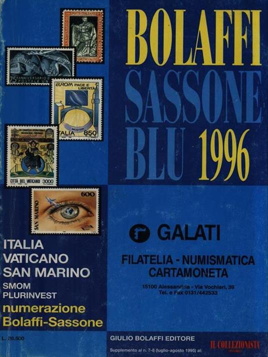   Bolaffi Sassone Blu 1996 - copertina
